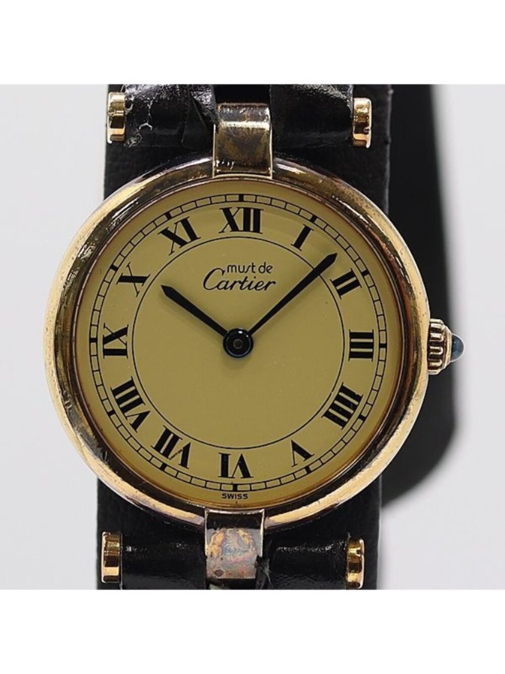 Cartier Must Vendome 925 Sterling Silver Ivory Dial Watch
